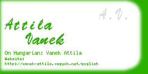 attila vanek business card